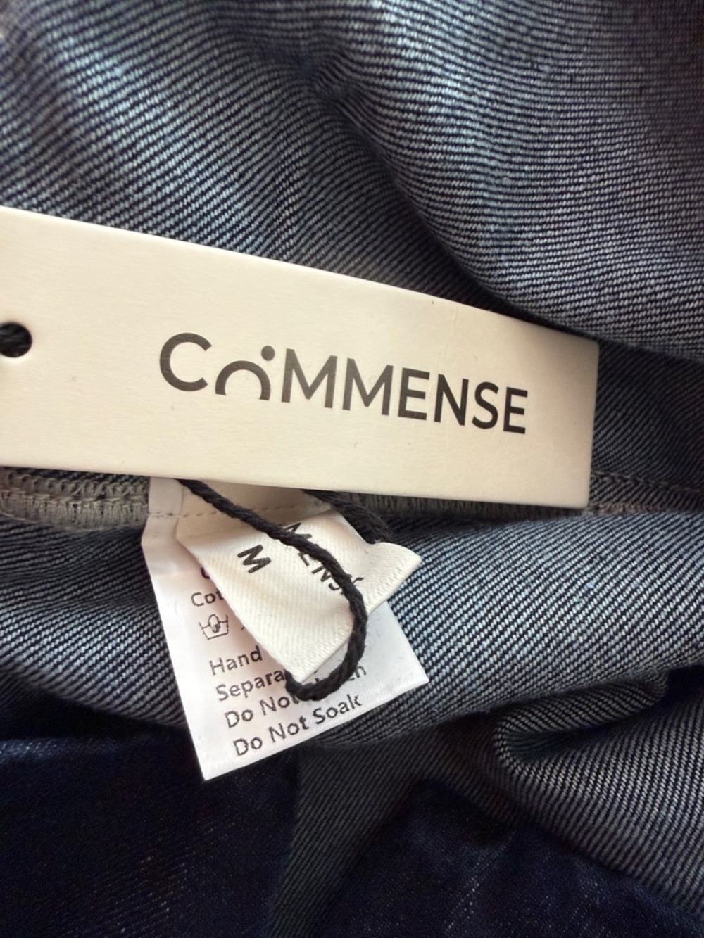 Commense Cross-Over High-Waist Denim Wide-Leg Jeans - Picture 13 of 14